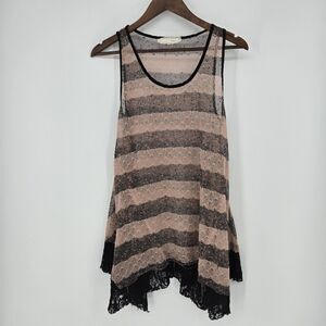 A'reve Gauze Sleeveless Coverup Whimsey Goth Boho Grunge Small